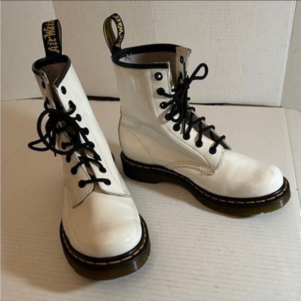 Dr Martens L8 White 1460L Combat Boots